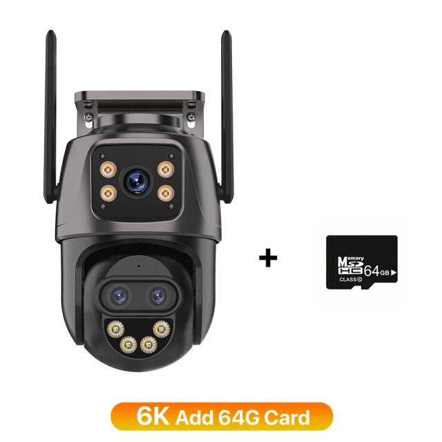 Câmera IP Exterior 9MP HD WiFi 6K PTZ Zoom 8x Tela Dupla Segurança Residencial