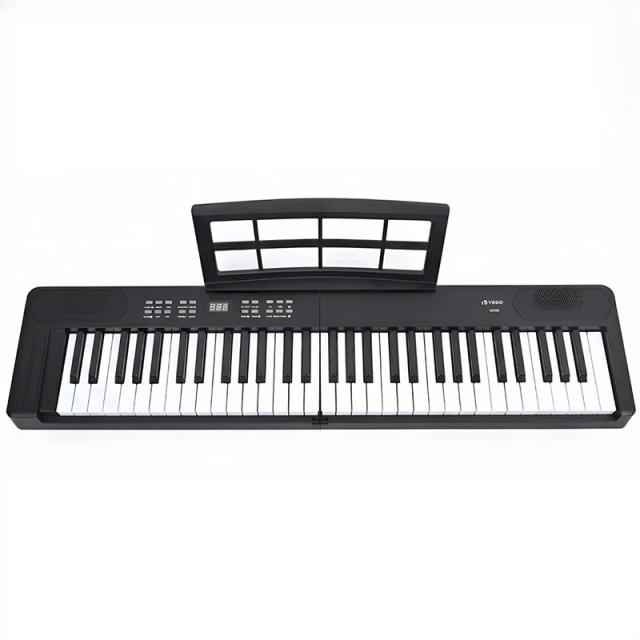Teclado Piano Dobrável 61 Teclas MIDI Portátil Eletrônico Digital Recarregável