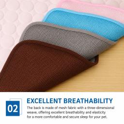 Tapete Refrescante para Cães Ice Silky, Almofada de Poliéster Respirável, Cama Leve para Alívio do Calor, Fácil de Limpar para Todas as Raças de Cães - Image 5