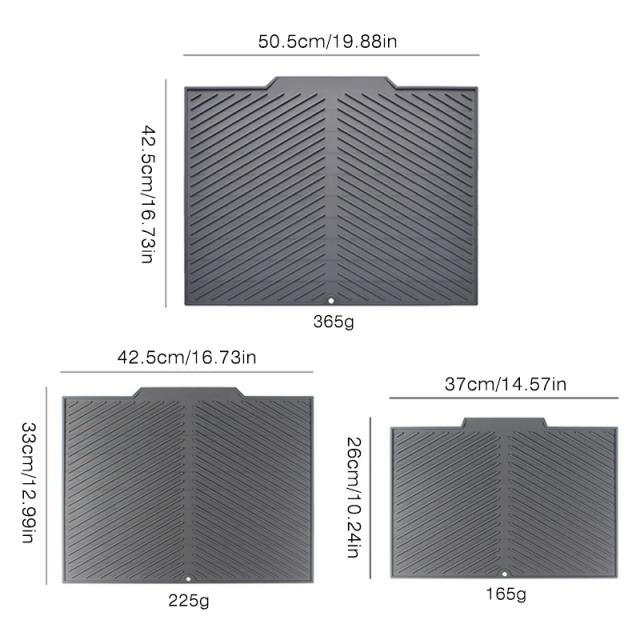 Tapete de Silicone para Secagem de Louças e Utensílios de Cozinha - Antiderrapante e Resistente ao Calor