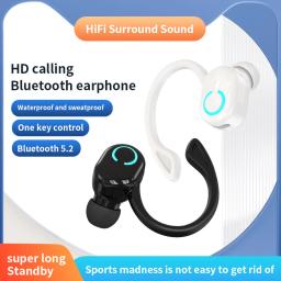 Fones de ouvido sem fio bluetooth alta fidelidade baixo com microfone hd orelha-gancho cancelamento de ruído vida à prova dwaterproof água jogo esportes música fones de ouvido - Image 2