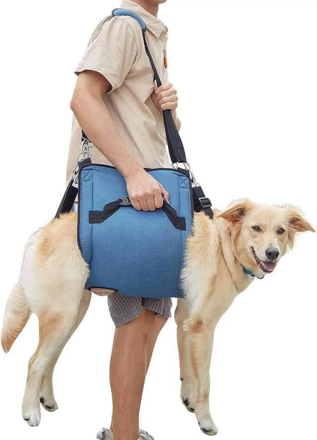 Mochila de Transporte para Cães, Suporte e Reabilitação para Patas de Animais de Estimação, Arnês de Elevação para Cães com Lesões nas Articulações e Artrite