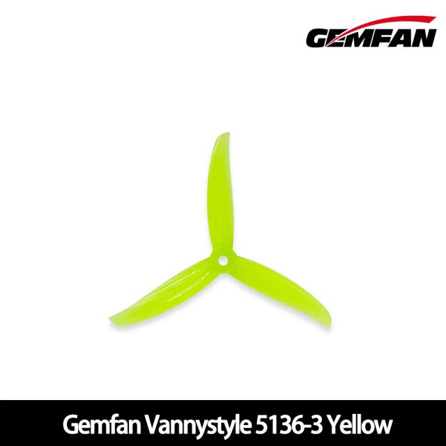 Gemfan Vannystyle 5136 Hélice 5.1x3.6x3 3 Pás 2 Pares para Drone FPV Freestyle