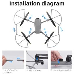 Protetor de hélice para dji air 3/air 3s, gaiola protetora de asa de lâmina de drone, capa anticolisão, acessórios de proteção de lâmina leve - Image 6