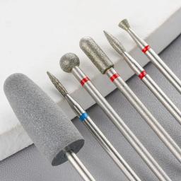 6 pçs/set diamante areia arquivos de unhas broca cutícula polimento bit cabeça moagem elétrica manicure conjunto para remover acrílico - Image 4