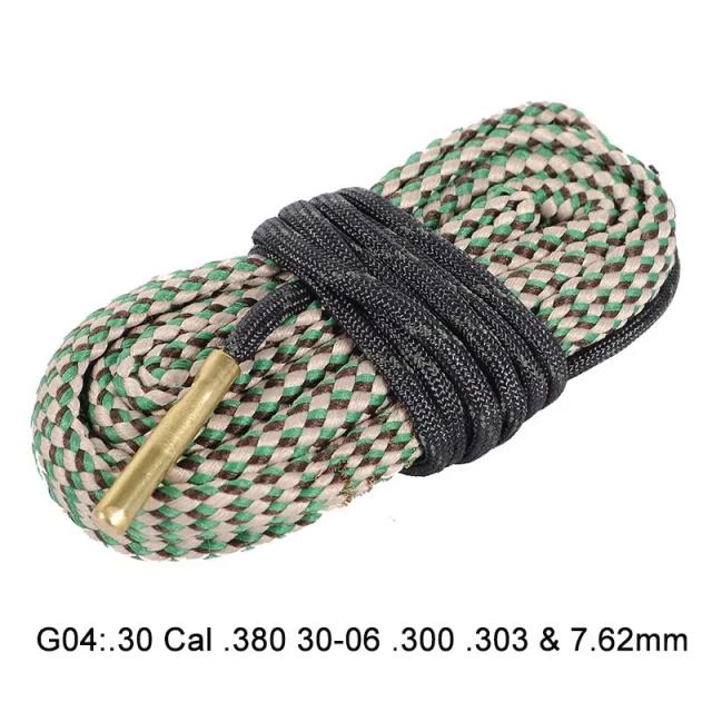 Kit de Limpeza de Armas de Caça: Corda para Limpeza de Cano de Rifle Calibres .22, .223, .38, 5.56mm, 7.62mm, 12GA - Limpador de Cano de Arma de Caça