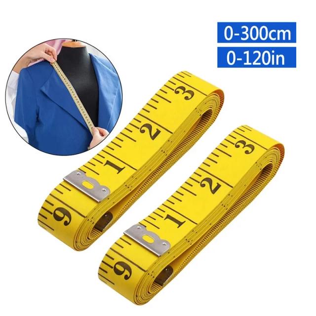 Fita Métrica de PVC 300cm Retrátil para Medição Corporal