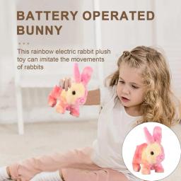 Brinquedo de Coelho de Pelúcia Elétrico que Salta, Coelhinho Interativo para Meninos e Meninas, Brinquedo de Animal de Pelúcia com Som - Image 3