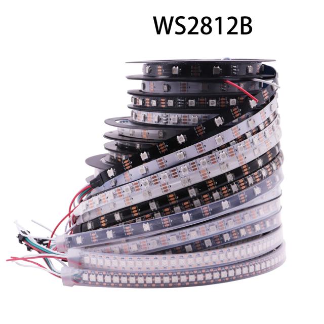 Ws2811 ws2812b ws2813 ws2815 inteligente rgb pixels tira conduzida ws2812 individualmente endereçável ic 30/60/144 pixels/leds/m fita de luz