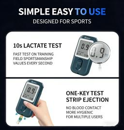 Monitor de Lactato no Sangue de Alta Precisão, Tiras de Teste de Lactato, Sistema de Medição para Treinamento Esportivo, Teste de Ácido Lático, Cuidados com a Saúde - Image 4