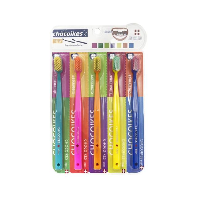 Escova de Dentes Oral Care 5 Peças Cerdas Macias para Limpeza Profunda