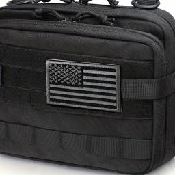 Conjunto de remendo de bandeira dos EUA, 2 peças, preto e verde militar, preto e cinza, bandeira americana, remendos bordados para chapéus, jaquetas, mochilas - Image 5