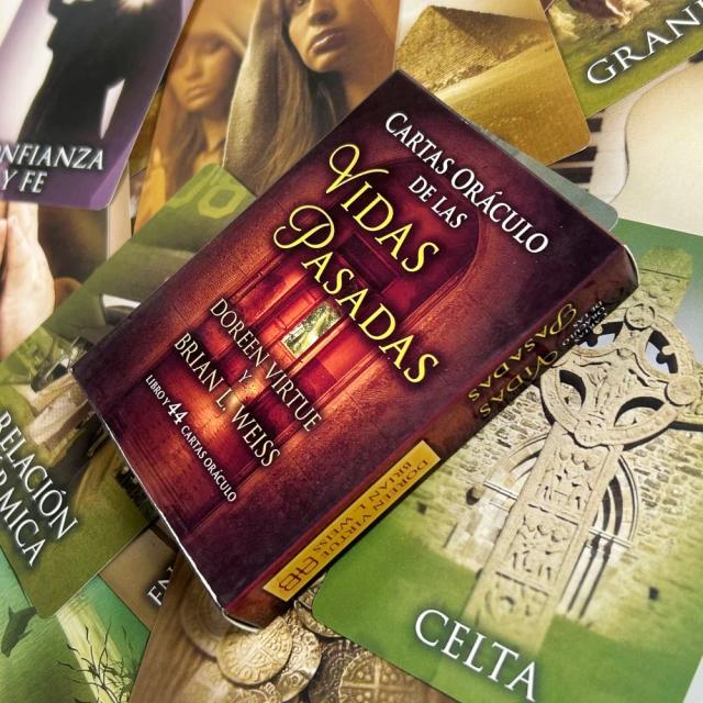 Cartas Oráculo da Vida Passada Espanhola 44 Peças Baralho de Tarô