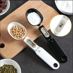 Balança digital de cozinha, mini colher, lcd, eletrônica, para alimentos, 0.1-500g, medição de peso, ferramenta de cozinha para leite, café, cozimento - Image 1