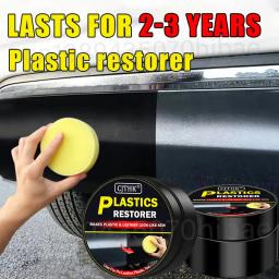 Restaurador de plástico para carro, produtos de limpeza de carro com brilho preto, restauração de couro plástico, polimento automático e reparo, renovador de revestimento - Image 1