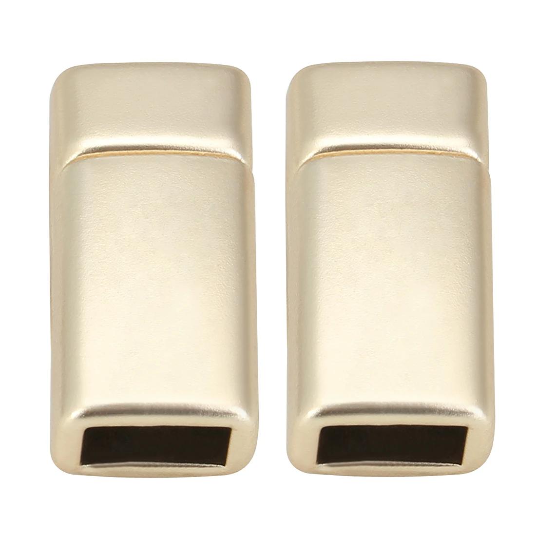 Linsoir 5/10 pçs liga fivelas magnéticas plana corda de couro cabo final fecho conectores para fazer jóias diy pulseiras acessórios - Image 1