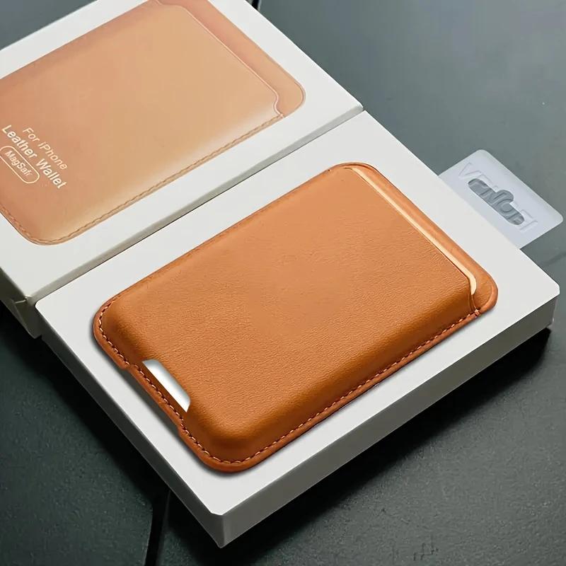 Capa de Telefone Magnética de Luxo em PU com Porta-Cartões para iPhone 17 16 15 14 13 12 18 Pro Max, Capa Carteira com Slot para Cartões Magnético, Capa Prática - Image 1