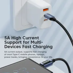 Toocki-Tipo C para Cabo Tipo C, Carregador de carregamento rápido PD, USB para USB C, Cabo de exibição para Macbook, iPad, Cabo de dados, 100W - Image 3