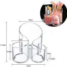 Batom transparente maquiagem cosmética acrílico pincel de maquiagem ferramenta caixa de armazenamento caso suporte de pincel de maquiagem organizador de mesa ferramenta de maquiagem - Image 5