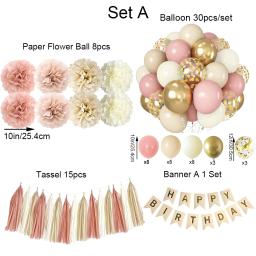 Decorações de Festa Boho Retro em Rosa Antigo, Rosa Pálido, Nude, Bege e Marfim, Balões e Faixas para Mulheres, Aniversários de 15, 21 e 30 Anos, Festa Neutra - Image 2