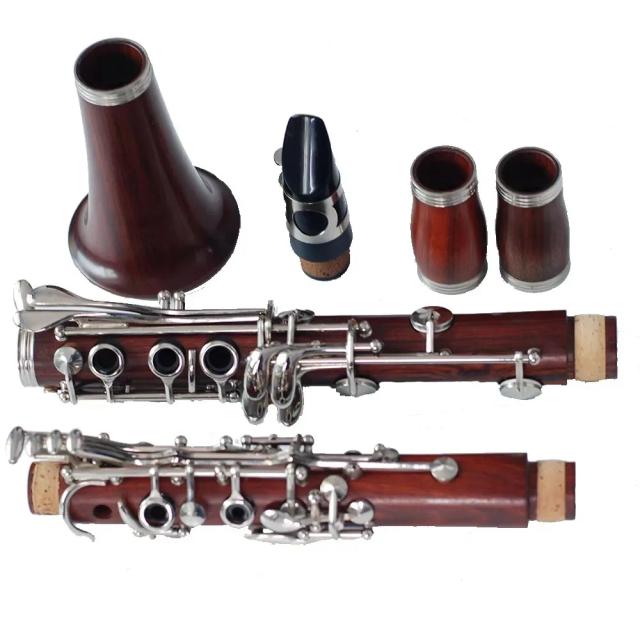Clarinete Jacarandá Bb 17 Teclas Niquelado Profissional