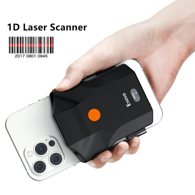 Eyoyo Scanner de Código de Barras Bluetooth 2D Portátil 1D QR 2.4G Sem Fio para iPhone Android iOS
