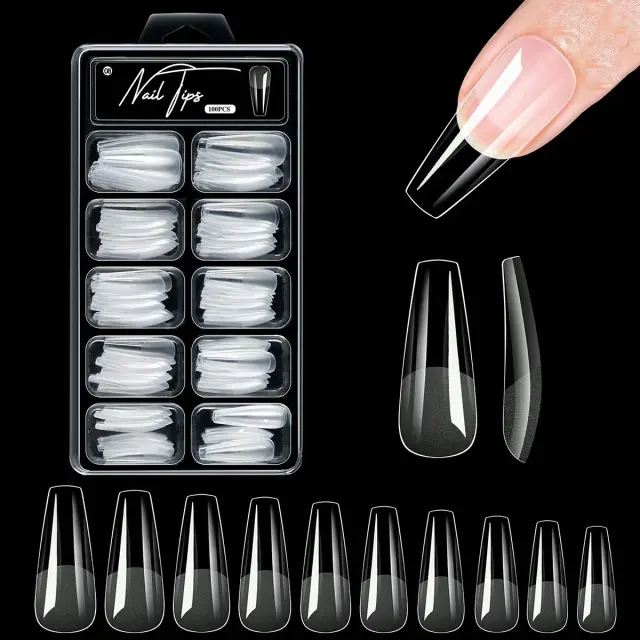 Unhas Postiças Amêndoa Soft Gel 100/320/600 Unidades