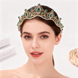 Tiara de aniversário de noiva estilo coreano, vestido de casamento simples, acessório de cabelo, performance infantil - Image 1