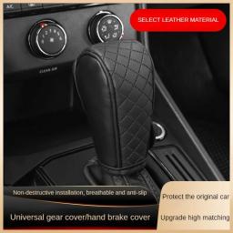 Capa de couro pu para alça de mudança de carro, de alta qualidade, antiderrapante, resistente ao desgaste, universal, bainha de engrenagem automática, decoração de carro - Image 2