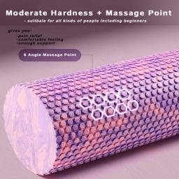 Rolo de Espuma EVA de 45cm Portátil para Massagem Profunda, Rolo de Massagem para Yoga, Relaxamento Muscular, Suporte Lombar, Equipamento de Fitness para Pilates - Image 2