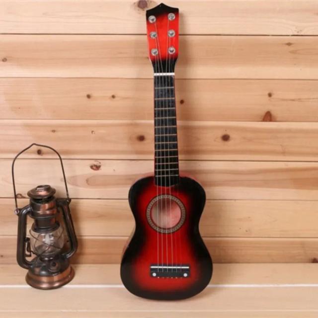 Guitarra Infantil de Madeira Sólida 21 Polegadas Instrumento Multicolorido