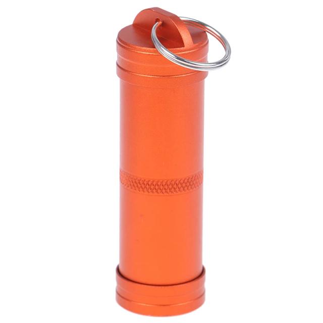 1pc mini garrafa de vedação de cápsula à prova d'água ao ar livre edc caixa de comprimidos de sobrevivência caixa de tanque