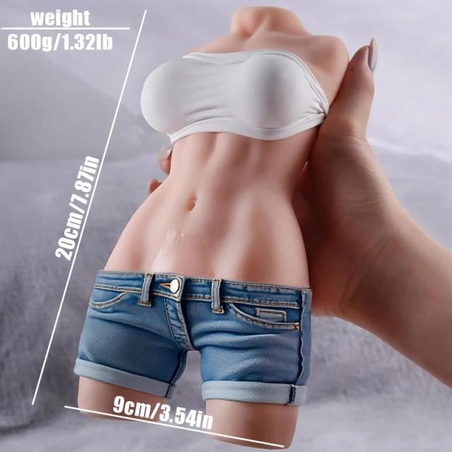 Masturbador Masculino 3 em 1 Silicone Realista Mini Boneca Grande Bumbum Seios Brinquedo Sexual Adulto Homens