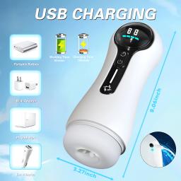 Dispositivo de Masturbação Masculina 3 em 1 com 4 Funções de Sucção e 9 Vibrações, Controle por Aplicativo, Simulação Realista de Sexo Oral, Vagina Artificial, Brinquedos Sexuais para Homens - Image 6