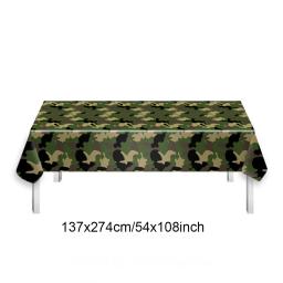 Camo festa decoração pratos de papel copos guardanapos toalha de mesa banner camuflagem utensílios de mesa para menino camo caça - Image 2