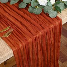 1pc estilo boho gaze corredor de mesa-longa gaze sheer romantictable corredor para casamentos e decoração de cena decoração de casa - Image 2