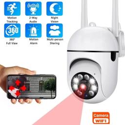 Câmera de Monitoramento Sem Fio A7 360 Graus Intercomunicador 1080P Câmera de Segurança Residencial Remota HD com Visão Noturna para Casa Inteligente - Image 6