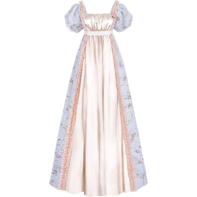 Vestido Medieval Vitoriano Elegante para Mulheres - Fantasia de Palco e Carnaval