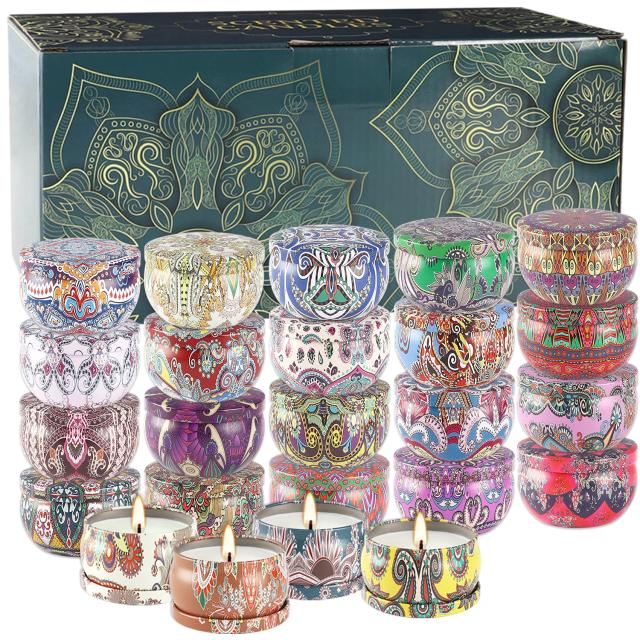24 Velas Aromáticas Clássicas Chinesas para Decoração e Presentes