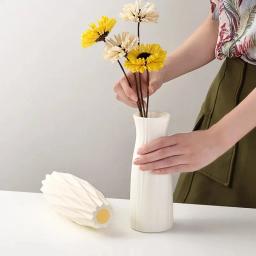 Vaso De Plástico Nórdico Simples, Pequeno Vaso De Flores Frescas, Garrafa De Armazenamento Para Flores, Sala De Estar, Decorações De Casa Moderna, Ornamentos, 1Pc - Image 6