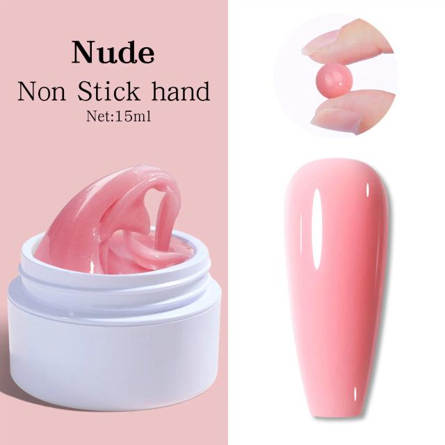 Conjunto Gel para Extensão de Unhas 15ml Gel Sólido Não Pegajoso Escultura 3D Moldagem Rápida