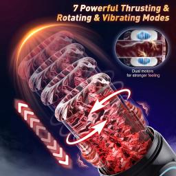 Masturbador masculino automático com movimentos de rotação, lambida, sucção e imitação de sexo oral, controlado por aplicativo, bomba peniana, brinquedos sexuais para homens. - Image 3