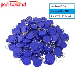 10/50/100 peças 13.56mhz rfid keykobs somente leitura s50 proximidade ic cartão inteligente token tag chave fobs para sistema de controle de acesso - Image 1