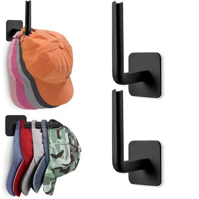 Gancho Adesivo Forte Sem Furos para Prateleira e Suporte de Chapéus 4PCS