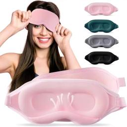 Máscara para Dormir 3D Contornada, Máscara de Dormir 100% Bloqueadora de Luz, Venda para os Olhos Macia com Zero Pressão nos Olhos, Slaapmasker - Image 1