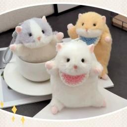Chaveiro de Pelúcia de Hamster Fofo, Design para Alívio do Estresse, Pingente Macio para Bolsa, Brinquedo de Pelúcia de Animal Durável, Presente - Image 5
