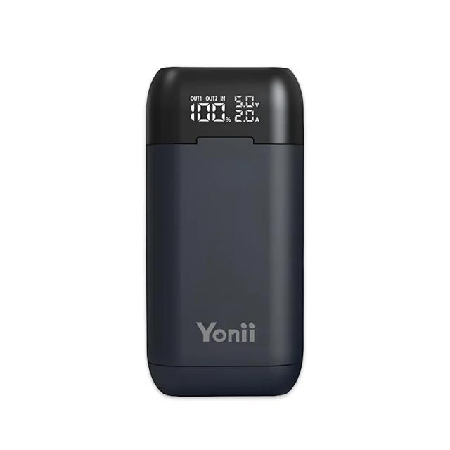 Carregador de Bateria Recarregável Yonii para 18650 21700 com Carregamento Rápido Tipo-C, Power Bank Portátil e Função de Carregador Inteligente
