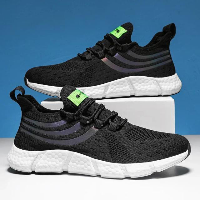 Tênis masculino confortável respirável sapatos de plataforma verão homem tênis de corrida respirável confortável moda tênis de caminhada