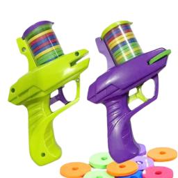 Crianças jogo ao ar livre disco de espuma arma brinquedo disco voador tiro lançador arma dupla pai-filho interativo crianças brinquedo - Image 3