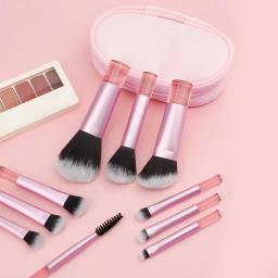 Conjunto de 10 Pincéis de Maquiagem para Viagem, Pincéis Mini de Tamanho Compacto - Image 3